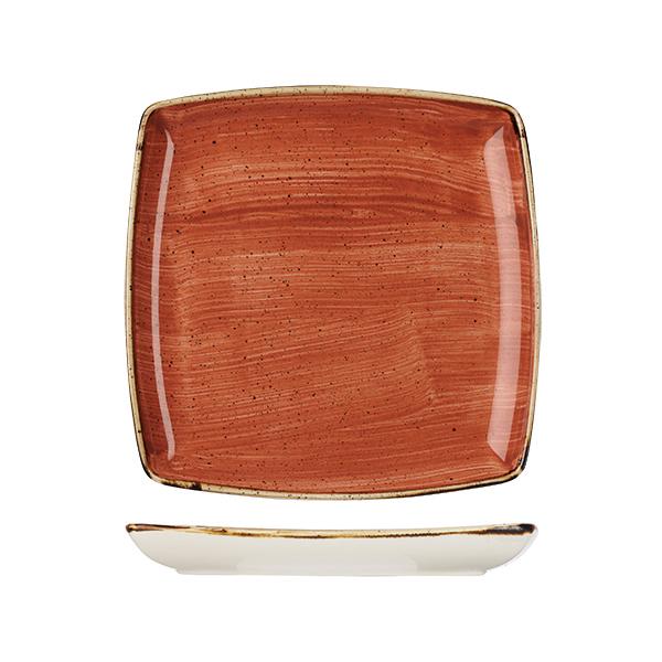 9975510-O Stonecast Spiced Orange Deep Square Plate 268x268mm Leisure Coast Hospitality & Packaging