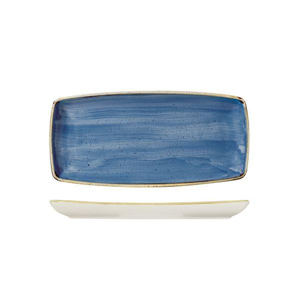 9975529-B Stonecast Cornflower Blue Oblong Plate 295x150mm Leisure Coast Hospitality & Packaging