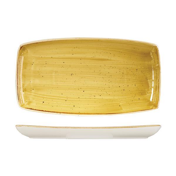 9975535-M Stonecast Mustard Seed Yellow Oblong Plate 350x185mm Leisure Coast Hospitality & Packaging