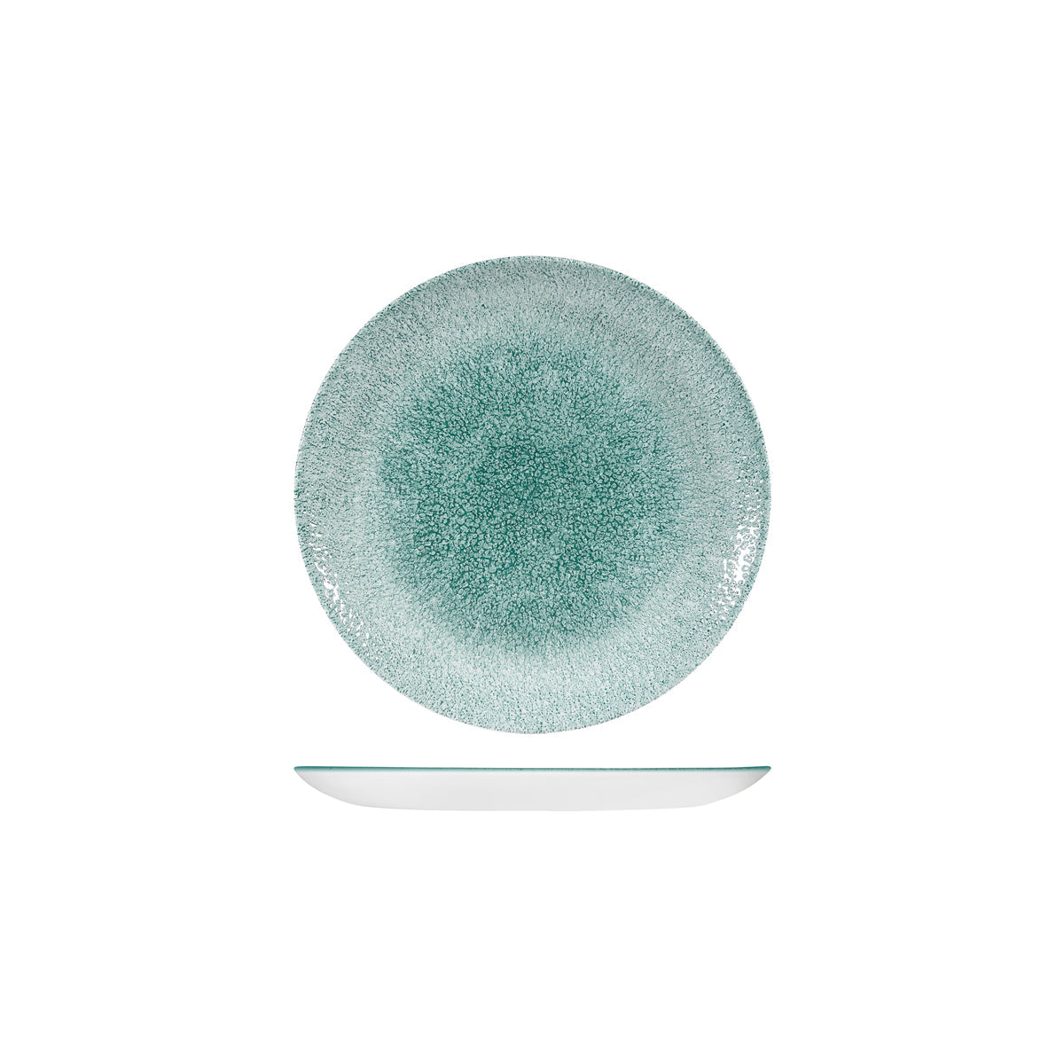 9976116-J Studio Prints Raku Jade Green Round Coupe Plate 165mm Leisure Coast Hospitality & Packaging