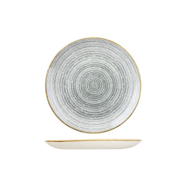 9976122-G Studio Prints Homespun Stone Grey Round Coupe Plate 217mm Leisure Coast Hospitality & Packaging