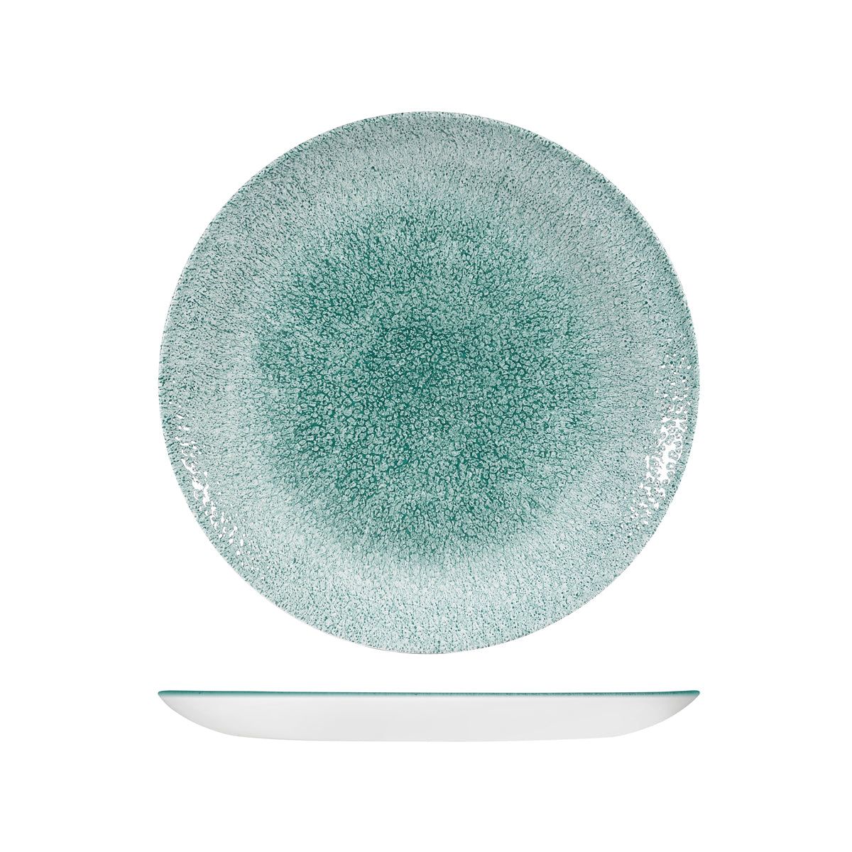 9976126-J Studio Prints Raku Jade Green Round Coupe Plate 260mm Leisure Coast Hospitality & Packaging