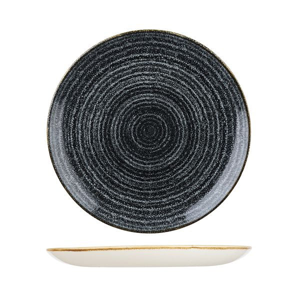 9976129-C Studio Prints Homespun Charcoal Black Round Coupe Plate 288mm Leisure Coast Hospitality & Packaging