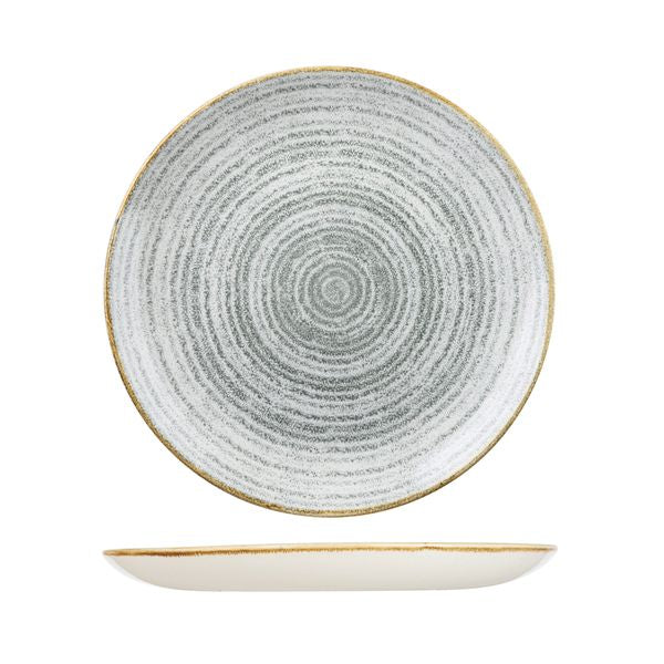 9976129-G Studio Prints Homespun Stone Grey Round Coupe Plate 288mm Leisure Coast Hospitality & Packaging