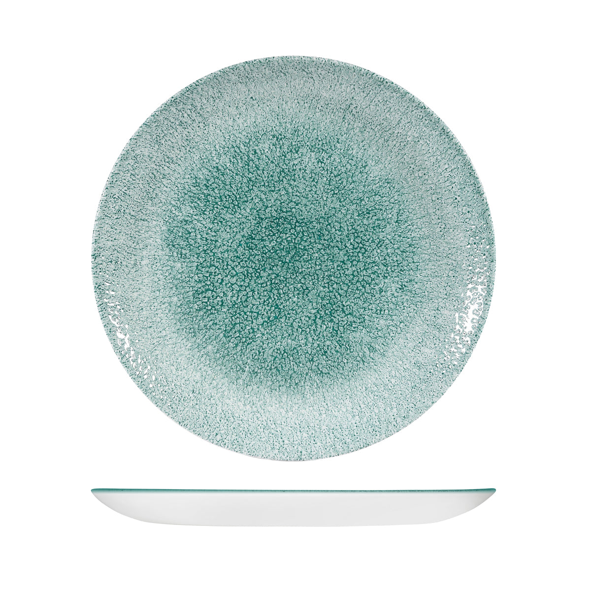 9976129-J Studio Prints Raku Jade Green Round Coupe Plate 288mm Leisure Coast Hospitality & Packaging
