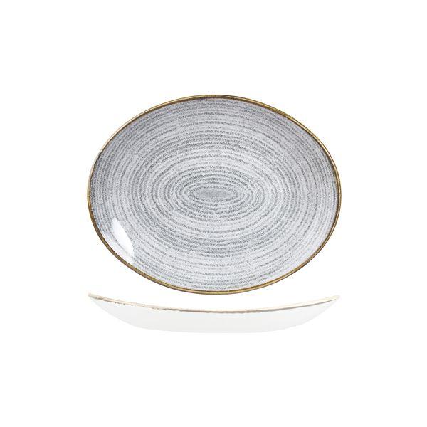 9976227-G Studio Prints Homespun Stone Grey Oval Coupe Plate 270x229mm Leisure Coast Hospitality & Packaging