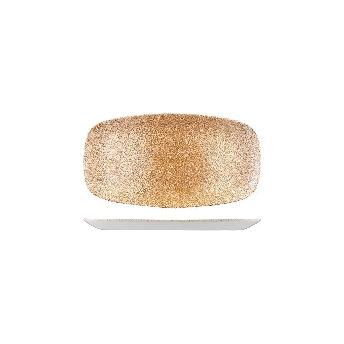 9976570-O Studio Prints Raku Garnet Orange Oblong Chef's Plate 298x153mm Leisure Coast Hospitality & Packaging