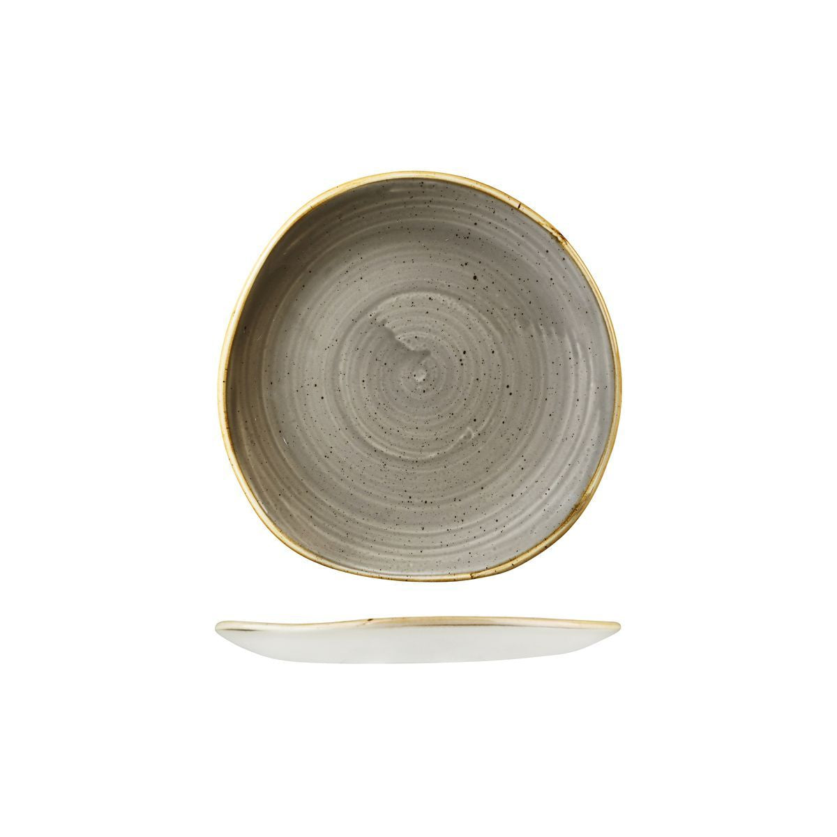 9979118-P Stonecast Peppercorn Grey Round Organic Plate 186mm Leisure Coast Hospitality & Packaging