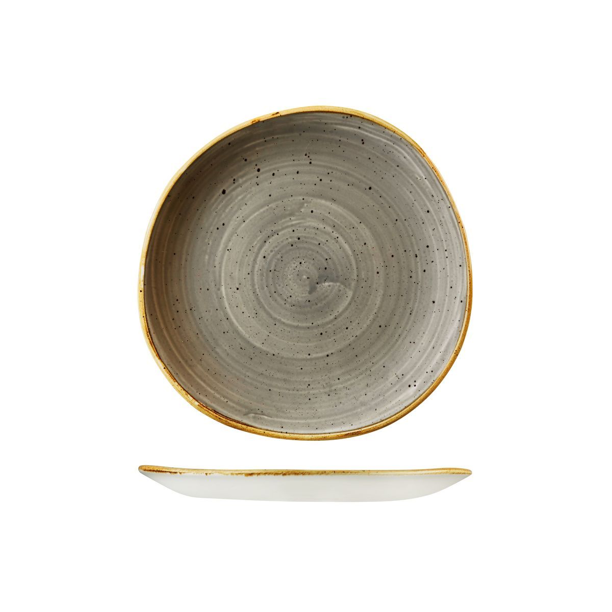 9979121-P Stonecast Peppercorn Grey Round Organic Plate 210mm Leisure Coast Hospitality & Packaging