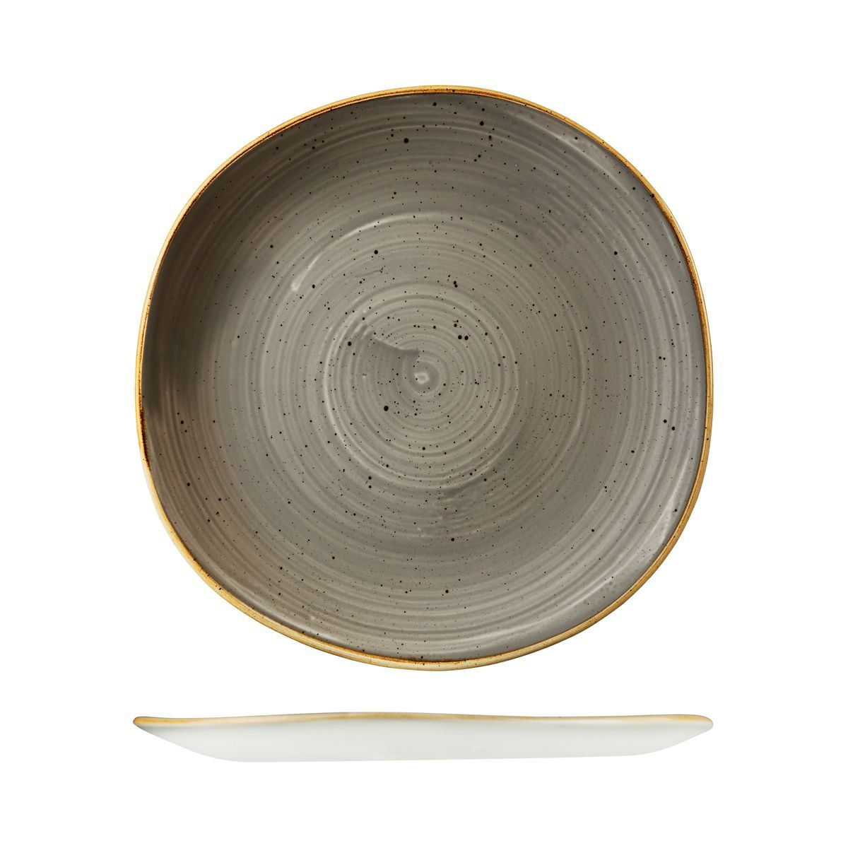 9979126-P Stonecast Peppercorn Grey Round Organic Plate 264mm Leisure Coast Hospitality & Packaging