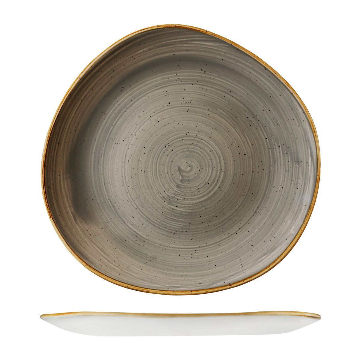 9979128-P Stonecast Peppercorn Grey Round Organic Plate 286mm Leisure Coast Hospitality & Packaging