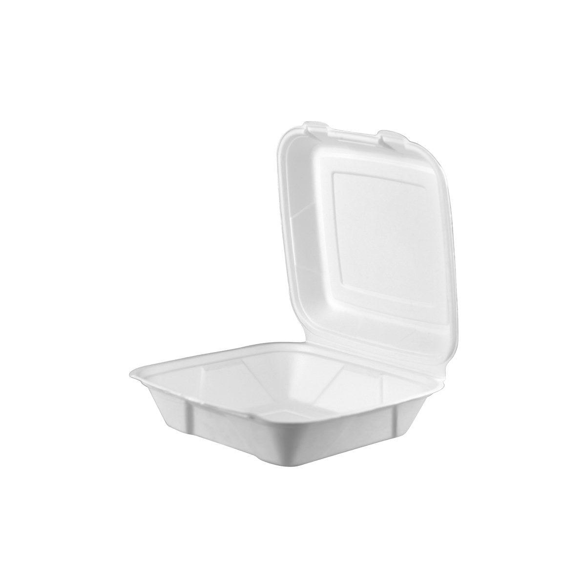 A-SH08 PacTrading Sugarcane Takeaway Clamshells 203x203x58mm Leisure Coast Hospitality Environmentally Friendly Disposable Takeaway Food Packaging