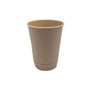 Aqueous Coated Bamboo Double Wall Cup 12oz & Lids (sold separately)