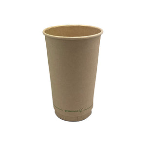 Aqueous Coated Bamboo Double Wall Cup 16oz & Lids (sold separately)