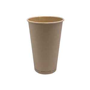 Aqueous Coated Bamboo Single Wall Cup 16oz 90mm & Lids (sold separately)