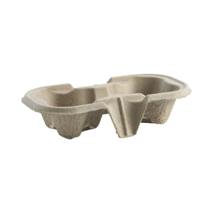 B-CC-802 BioCup Trays 100% Recycled Paper Pulp 2 Cup Tray Leisure Coast Hospitality & Packaging Supplies