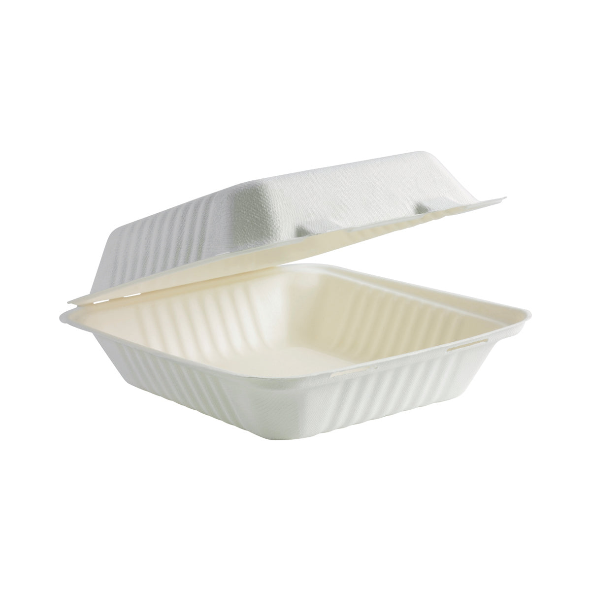 B-DHL-83 BioCane Clamshells BioCane Small Dinner Clamshell 3 Compartment 198x203x81mm Leisure Coast Hospitality & Packaging Supplies