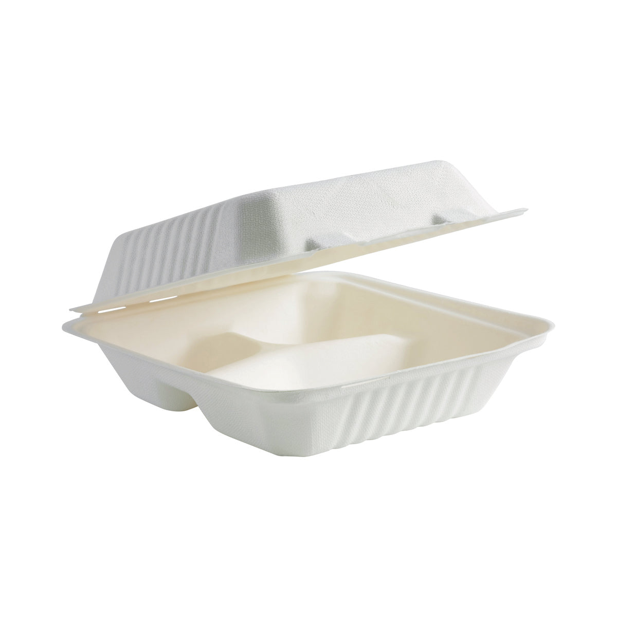 B-HL-91 BioCane Clamshells BioCane Large Dinner Clamshell 229x229x81mm Leisure Coast Hospitality & Packaging Supplies