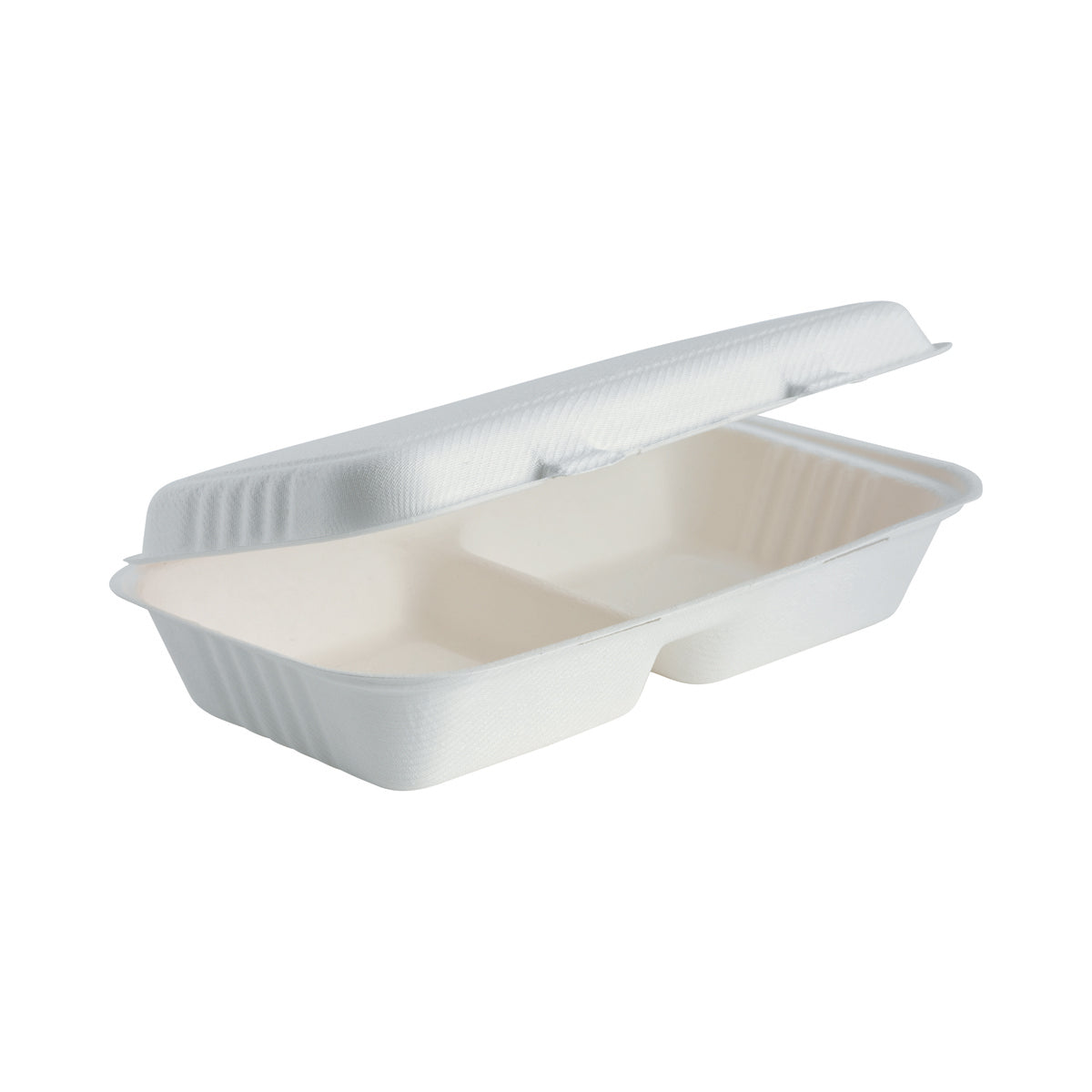 B-DHL-81 BioCane Clamshells BioCane Small Dinner Clamshell 198x203x81mm Leisure Coast Hospitality & Packaging Supplies