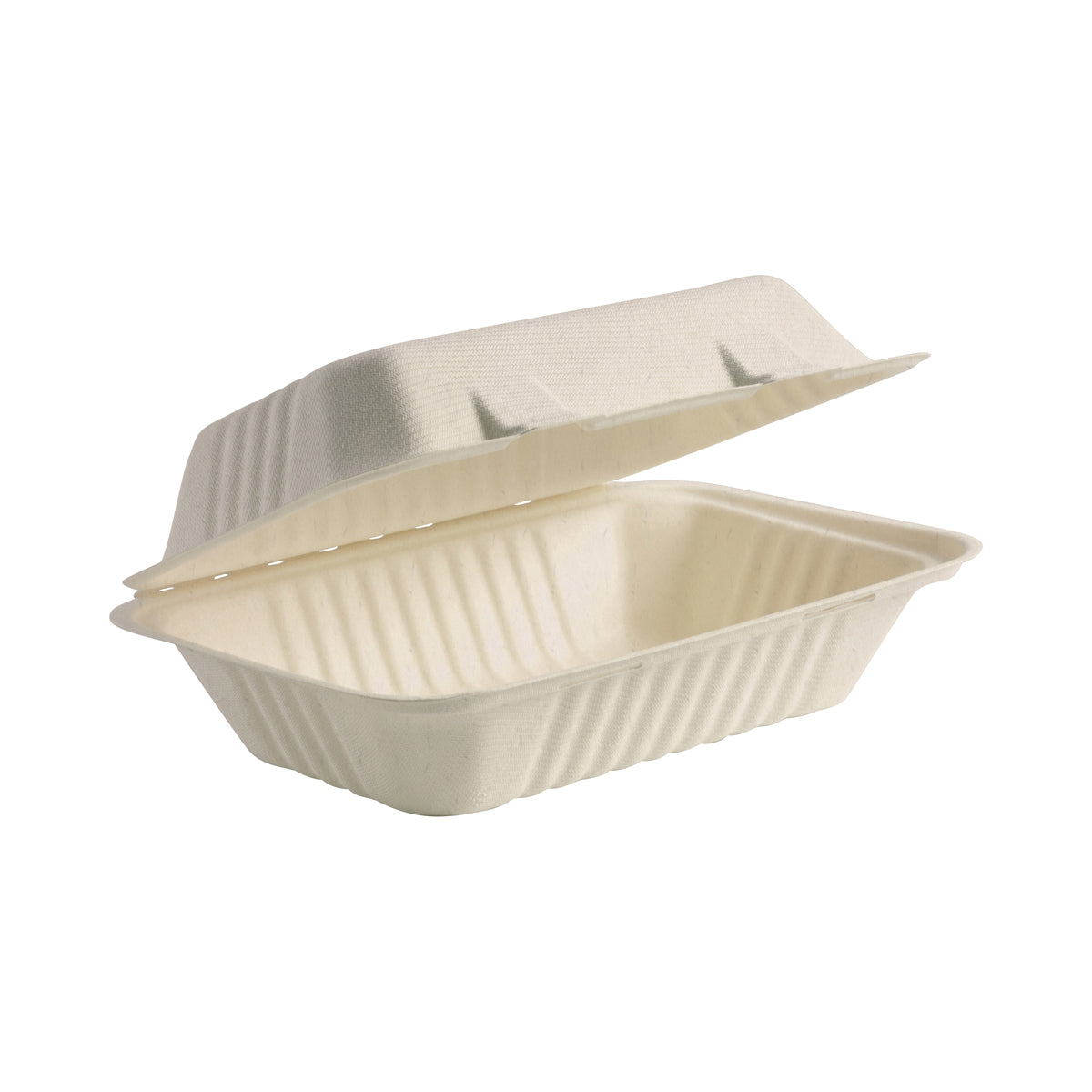 B-HL-96-2 BioCane Clamshells BioCane Snack Clamshell 2 Compartment 250x163x60mm Leisure Coast Hospitality & Packaging Supplies