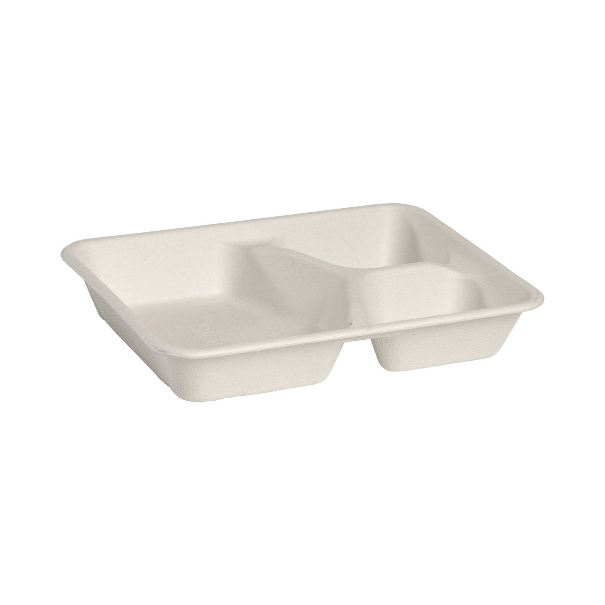 B-LB-3C-W BioCane Compartment Containers & Lids White BioCane 3 Compartment Container 240x180x40mm Leisure Coast Hospitality & Packaging Supplies