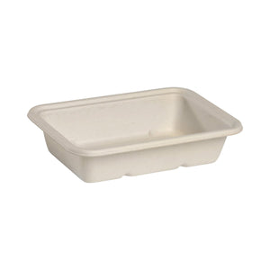 B-LB-500-N BioCane Rectangular Takeaway Containers & Lids Natural BioCane Container 500ml Leisure Coast Hospitality & Packaging Supplies