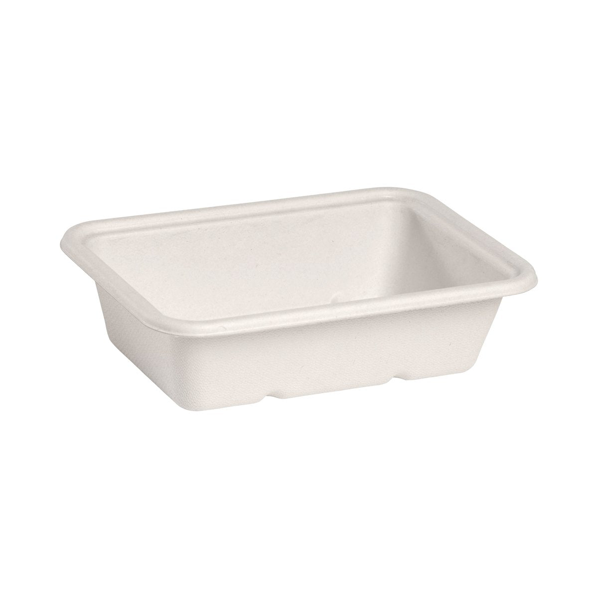 B-LB-600-W BioCane Rectangular Takeaway Containers & Lids White BioCane Container 600ml Leisure Coast Hospitality & Packaging Supplies
