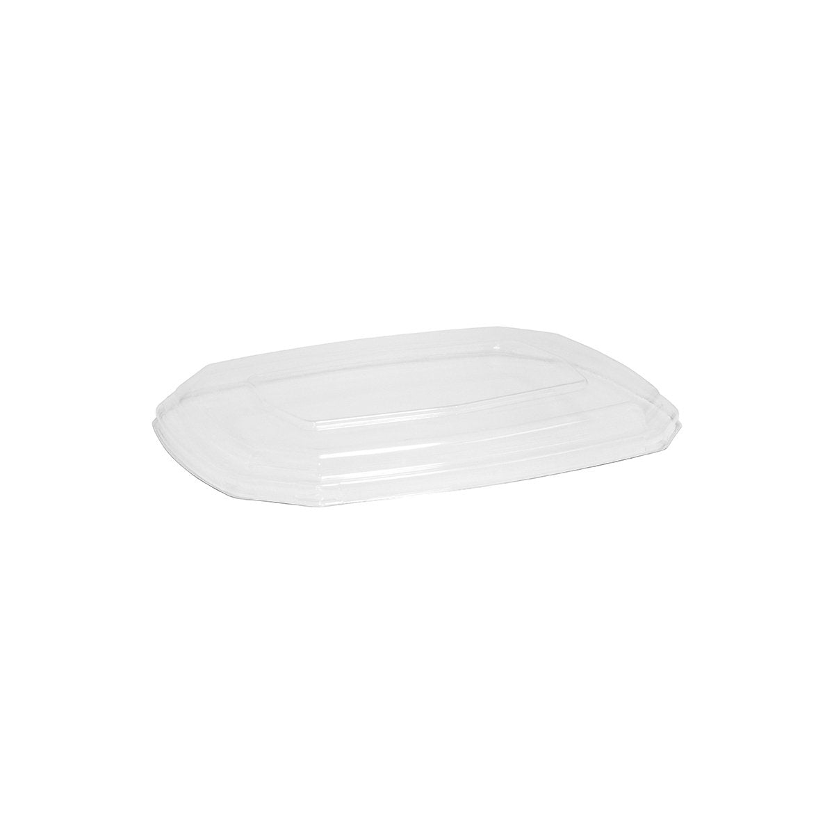 B-LBL-OCTA-RPET(D) BioCane Octa Rectangular Takeaway Containers & Lid PET Dome Lid Clear 230x170x21mm Leisure Coast Hospitality & Packaging Supplies