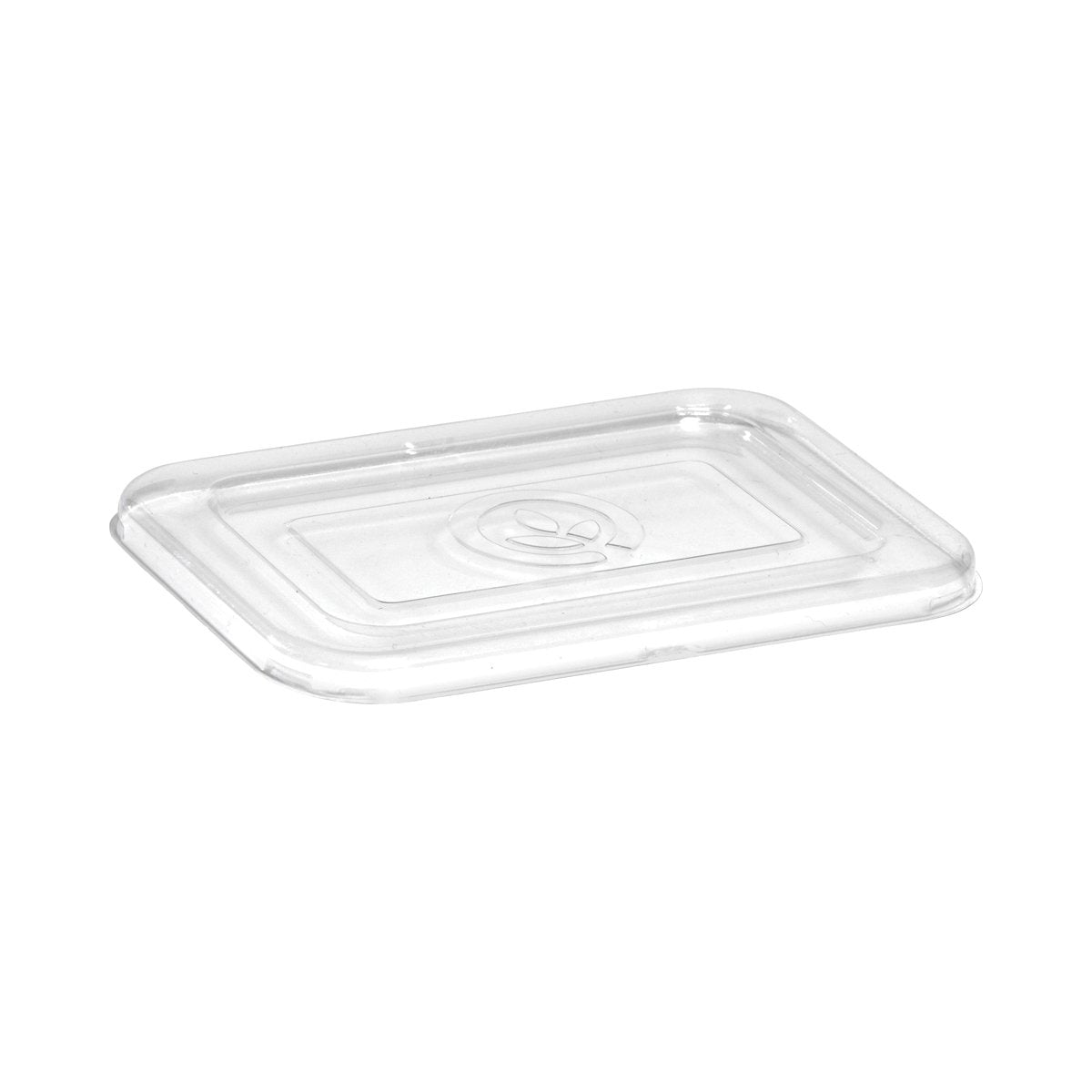 B-LBL-RPET(D)SMALL BioCane Rectangular Takeaway Containers & Lids Clear Dome PET Lid Leisure Coast Hospitality & Packaging Supplies