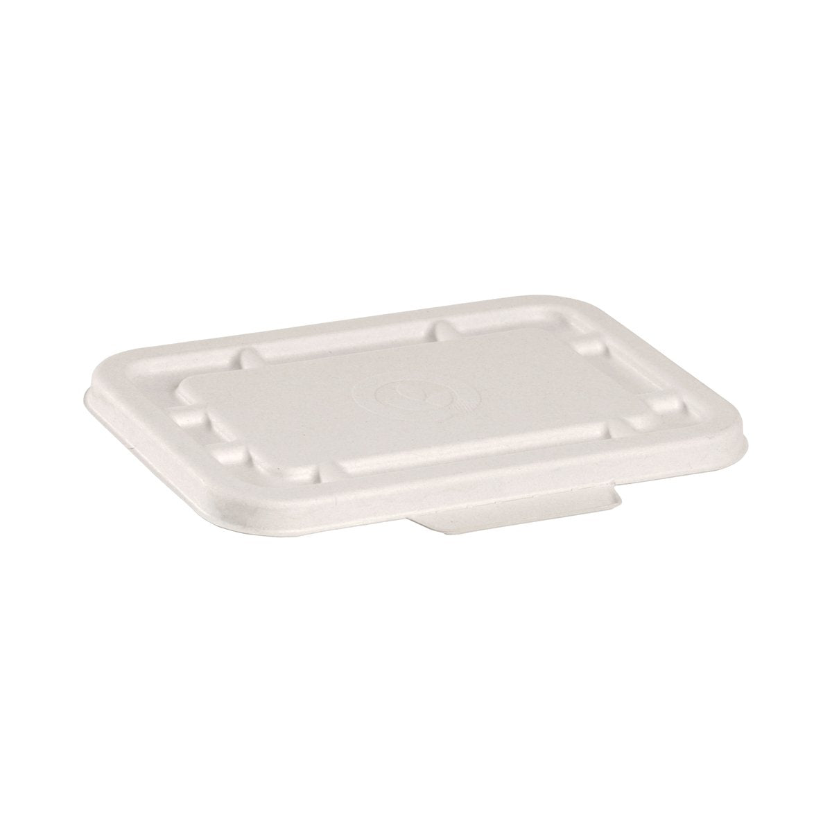 B-LBL-W-SMALL BioCane Rectangular Takeaway Containers & Lids White BioCane Lid Leisure Coast Hospitality & Packaging Supplies