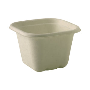 B-SLB-630-N BioCane Square Takeaway Containers & Lids Natural BioCane Container 630ml Leisure Coast Hospitality & Packaging Supplies