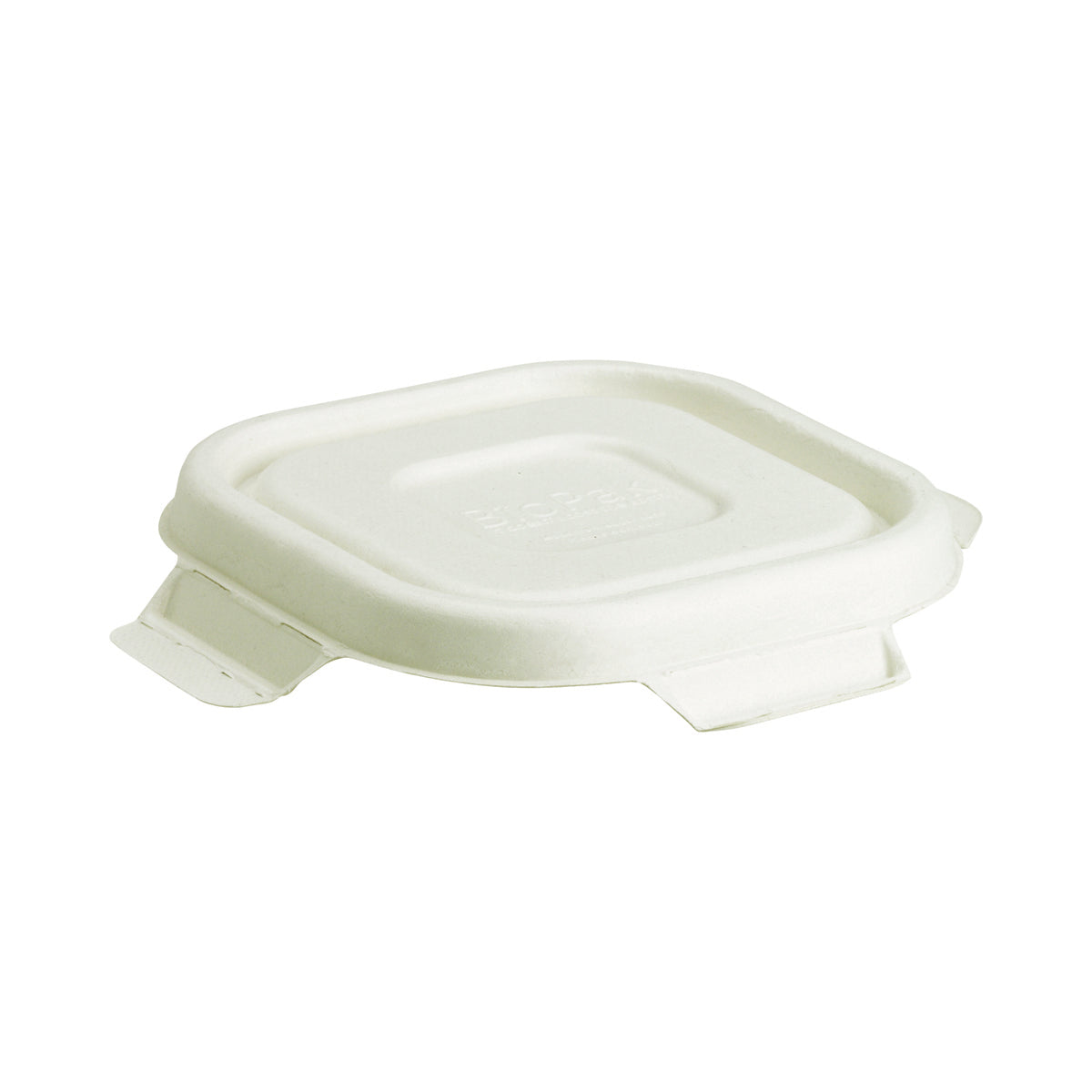 B-SLBL-W BioCane Square Takeaway Containers & Lids White BioCane Lid 130x130mm Leisure Coast Hospitality & Packaging Supplies