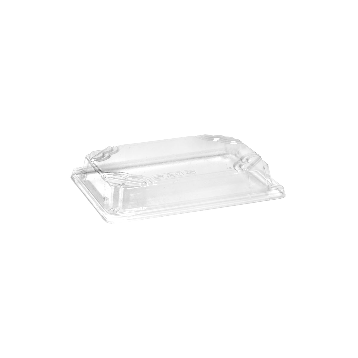 B-STL-MEDIUM BioCane Medium Sushi Tray Lid Leisure Coast Hospitality & Packaging