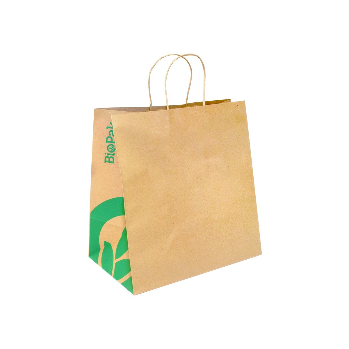 BAG-TA-T-JUMBO BioBag Kraft Paper Carry Bag with Twist Handles Jumbo 355x370x220mm Leisure Coast Hospitality & Packaging Supplies