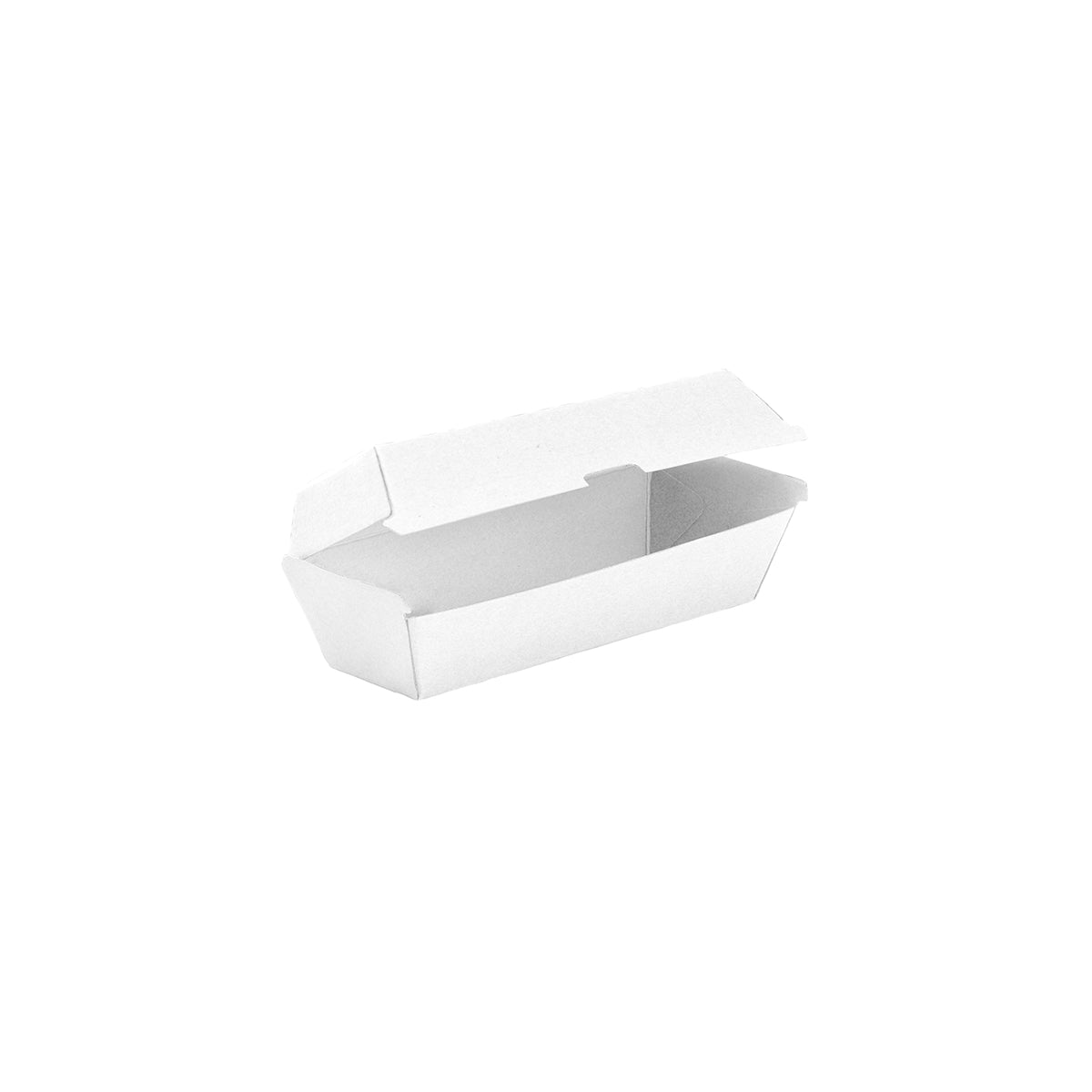 BB-HOTDOGBOX-W BioBoard Hotdog Box White Leisure Coast Hospitality & Packaging Supplies