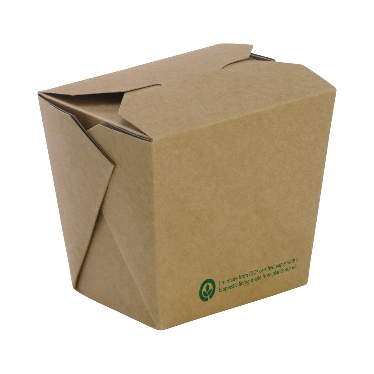 BB-NB-16 BioBoard Noodle Box 75x55x85mm / 16oz Leisure Coast Hospitality & Packaging Supplies