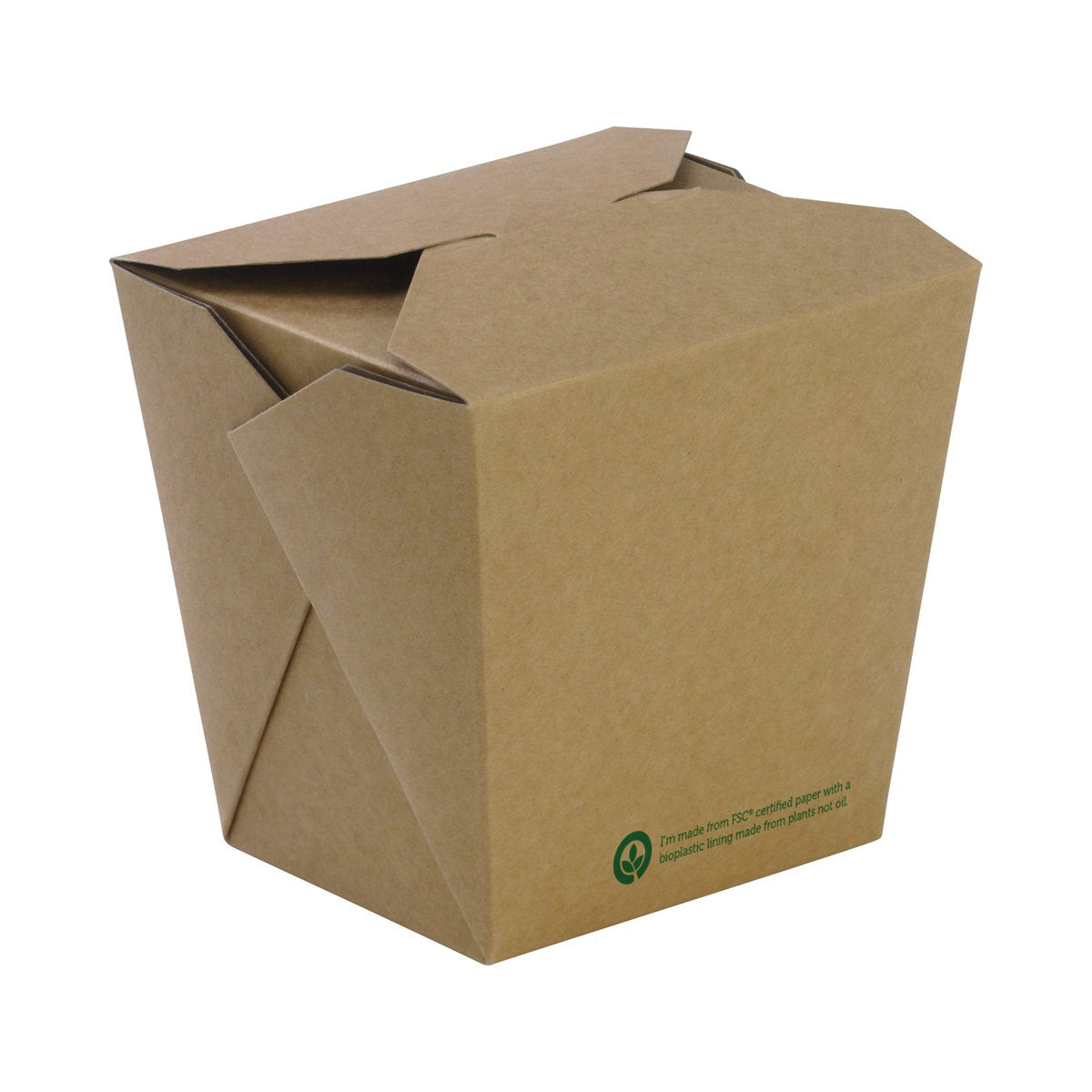 BB-NB-26 BioBoard Noodle Box 80x68x100mm / 26oz Leisure Coast Hospitality & Packaging Supplies