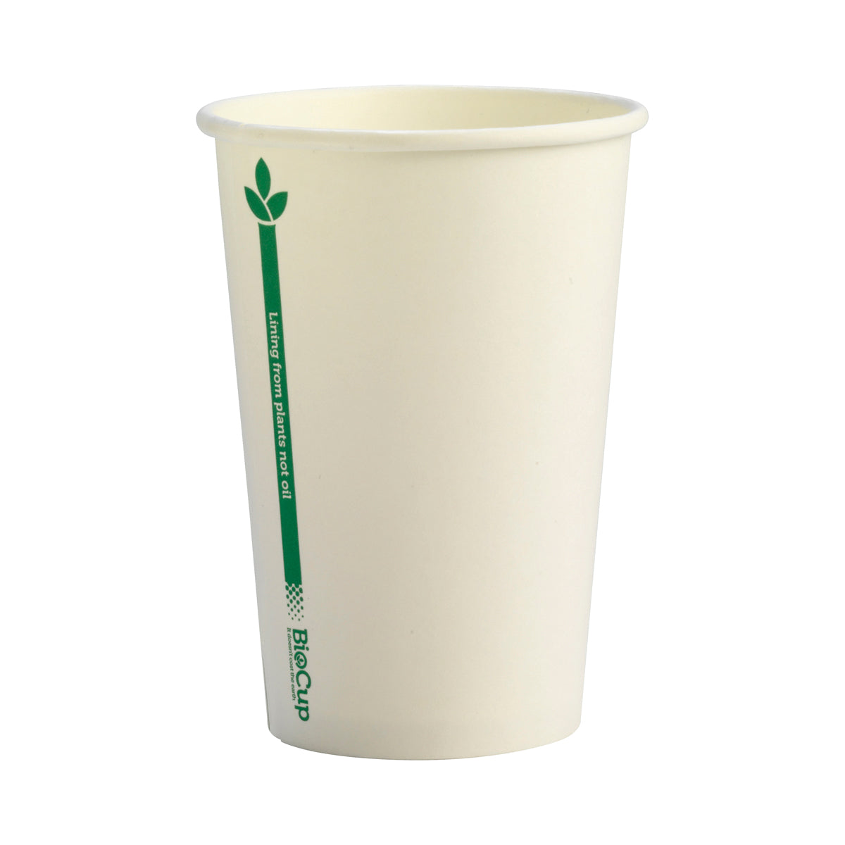 BC-10-GL BioCup Single Wall White Green Line White With Green Line 10oz Leisure Coast Hospitality & Packaging Supplies