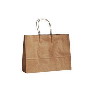 Recycled Kraft Paper Carry Bag Twisted Paper Handles 260x350x100mm