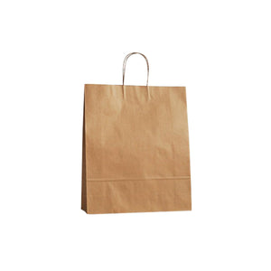 Recycled Kraft Paper Carry Bag Twisted Paper Handles 420x315x125mm