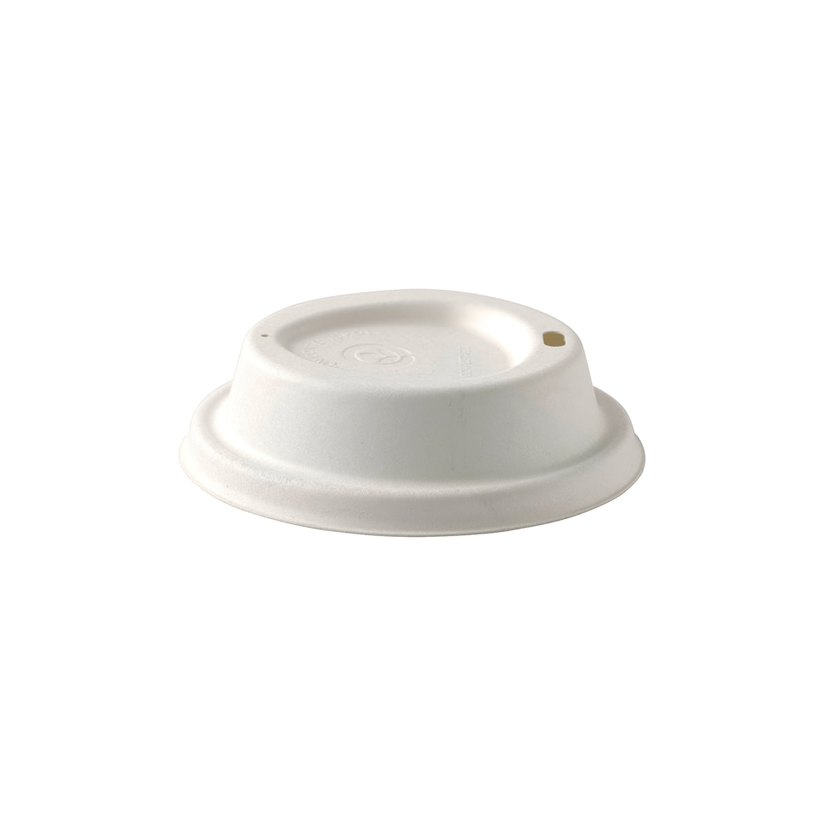 BCL-12PULP-W BioCup Sugarcane Lid 8-20oz / 90mm Leisure Coast Hospitality & Packaging Supplies