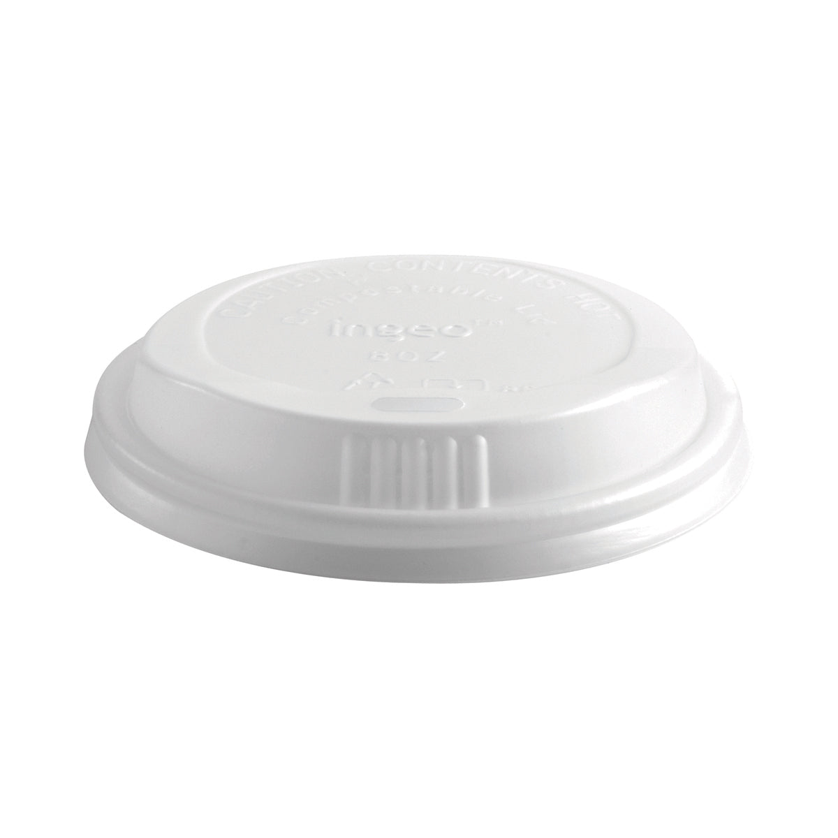 BCL-8PLA Biocup Universal Lids Opaque BioCup Small Lids 6-12oz / 80mm Leisure Coast Hospitality & Packaging Supplies