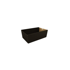 BLCTS Pac Trading Black Corrugated Rectangle Catering Tray Lid Small Leisure Coast Hospitality Supplies