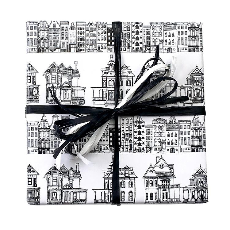 BW VHK BLK Black on Kraft Gift Wrap Leisure Coast Hospitality & Packaging Supplies