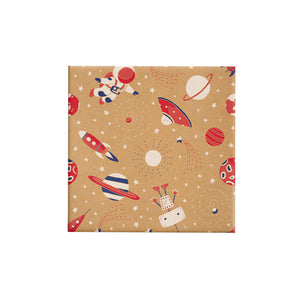 BW23 SK RWN Space Blue Red White on Kraft Wrap Leisure Coast Hospitality & Packaging Supplies