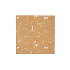 BW23 SVK WHI Summer Vibes White on Kraft Wrap Leisure Coast Hospitality & Packaging Supplies