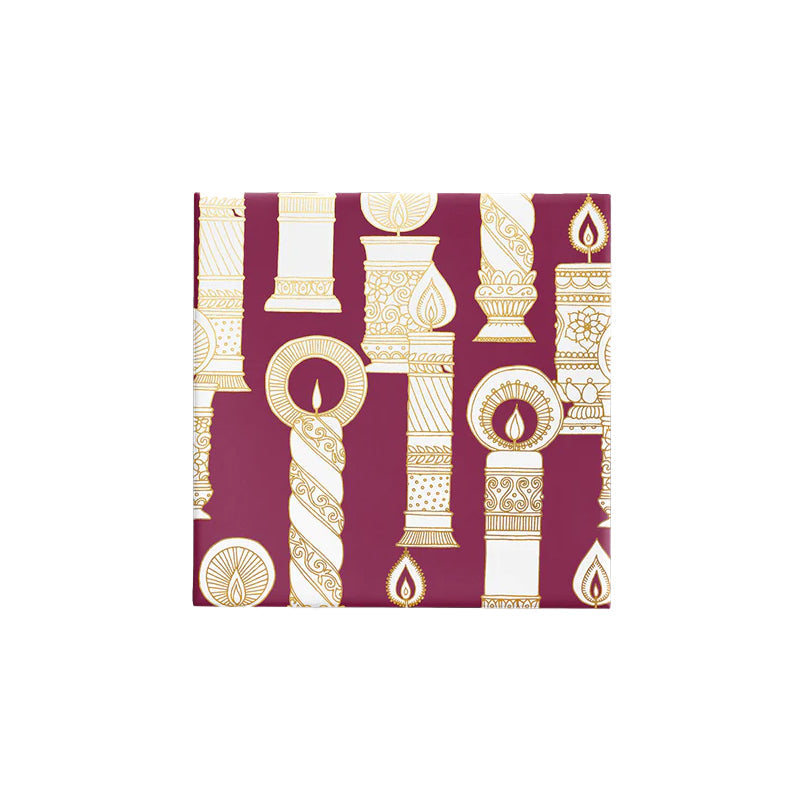 BW23 XVC BG Vintage Candles Burgundy & Gold on Gloss Wrap Leisure Coast Hospitality & Packaging Supplies
