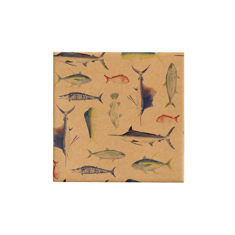 BW24 GFK Gone Fishing on Kraft Wrap Leisure Coast Hospitality & Packaging Supplies