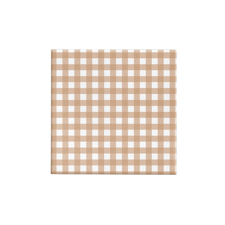 BW24 GI BEI Gingham Check Beige on Matte Wrap Leisure Coast Hospitality & Packaging Supplies