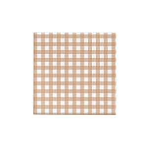 BW24 GI BEI Gingham Check Beige on Matte Wrap Leisure Coast Hospitality & Packaging Supplies